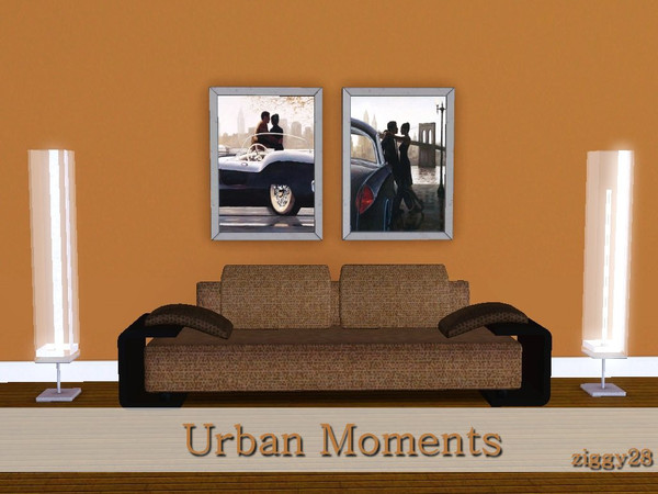 Sims 3 — Urban Moments by ziggy28 — Two paintings from the artist Myles Sullivan. Re-coloured frame still re-colourable