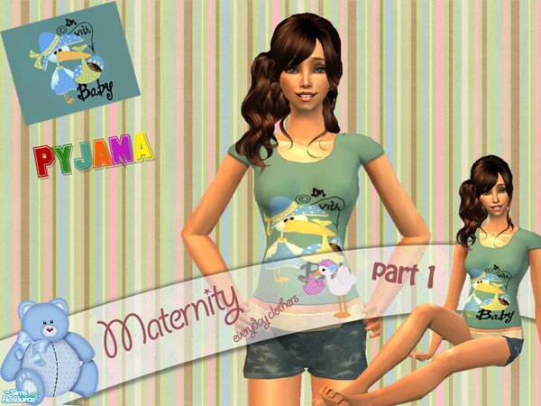 Sims 2 — Beautiful mommies - pyjama by micamariani — *** Disclaimer: I don\'t own the mesh, although I\'m allowed to