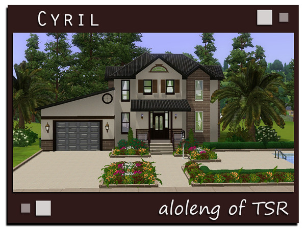 Sims 3 — Cyril by aloleng — 3 bedroom, 2 toilet and bath, 1 car garage home with pool. Requires World Adventures,