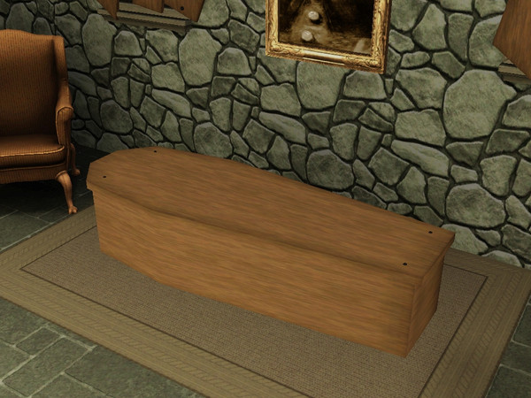 Sims 3 — Cercueil by lilliebou — Hi! This coffin is a decoration on which you can place three small objects. You can find