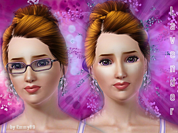 Sims 3 — Lavender by Emmy89 — Lavender - Hope you like it! Hair by MyBlueBook Eyebrows/Eyes by Subaxi Earing by XMSims