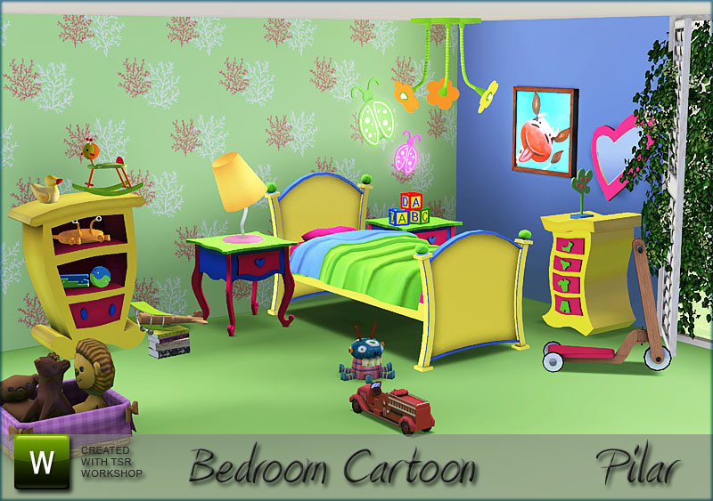 The Sims Resource - Bedroom Cartoon