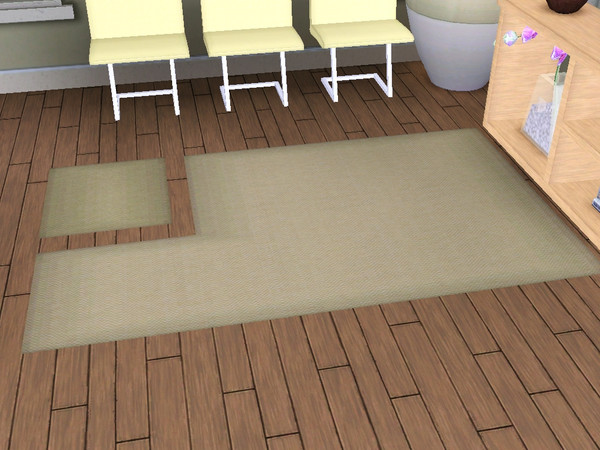 Sims 3 — Square and Rectangle Rug by lilliebou — Square and Rectangle Rug, two parts recolorable, two variations included