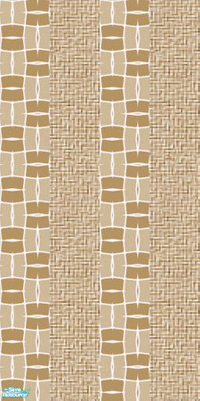 Sims 2 — NK TC32 Arizona LR - Wall by MoMama — A wall of beige weave stripes alternatings with a larger weave-type