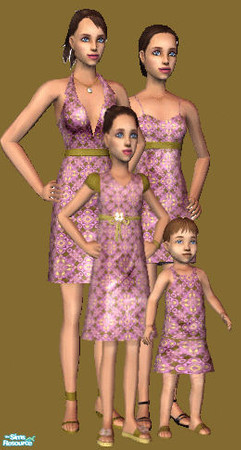 Sims 2 — Mother and Daughters Set 2 by annam — Matching clothing for Mother and Daughter.