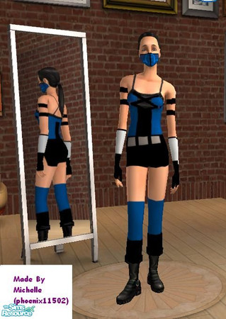 Sims 2 — Kitana Mask by Phoenix11502 — To go with the Kitana Outfit (under Female Adult Makeup Lipstick)