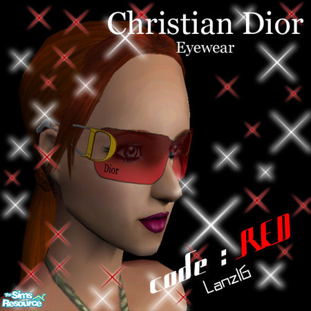 Sims 2 — Christian Dior - code: RED by Lanz16 — Part of Christian Dior Eye wear set Version 1. Christian Dior Eye wear in