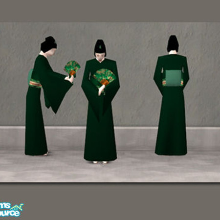 Sims 2 — TOT Doll Green by DOT — TOT Doll Green. Matching \'Touch Of Teak\' in-game bed. Desk - Dining Table - Chair -