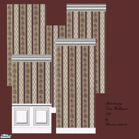Sims 2 — Interlocking Lace Wallpaper Set by daman19942 — Daman19942 Part of a set DO NOT reupload