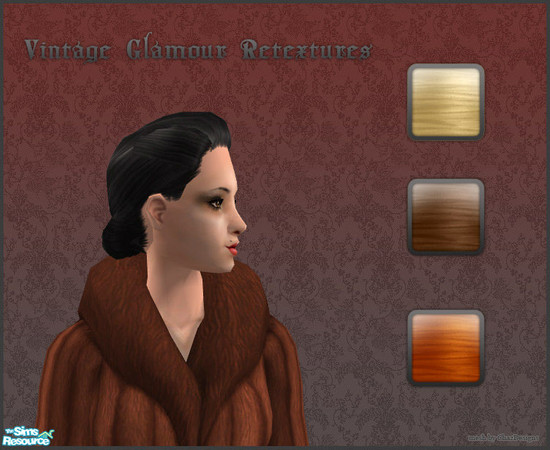 Sims 2 — Vintage Glamour Retextures by Ninika — Maxis like retextures of ChazDesigns' Vintage Glamour mesh. Colour binned
