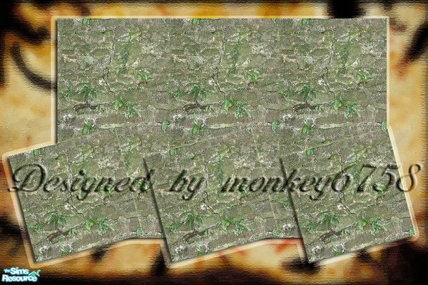 Sims 2 — Garden Set by monkey6758 — 1 wall & 1 floor 