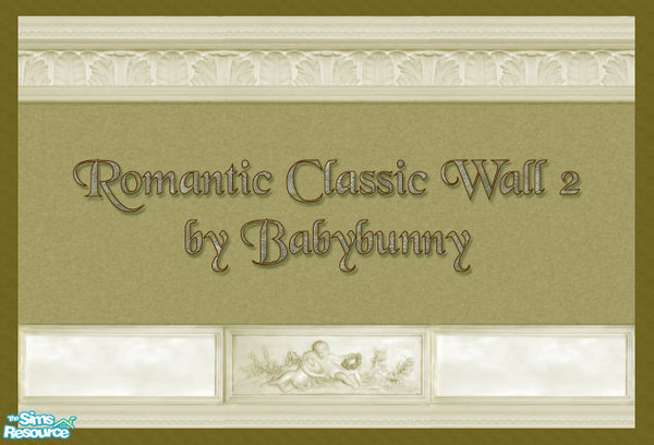 Sims 2 — Romantico Classic Wall Set 2 by Babybunny — 