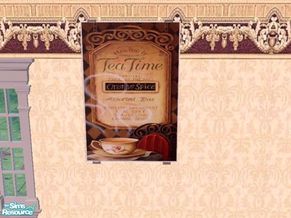 Sims 2 — Tea Time Menu by drewsoltesz — A recolour of the Nightlife object "Pineapple", here is a menu sign for