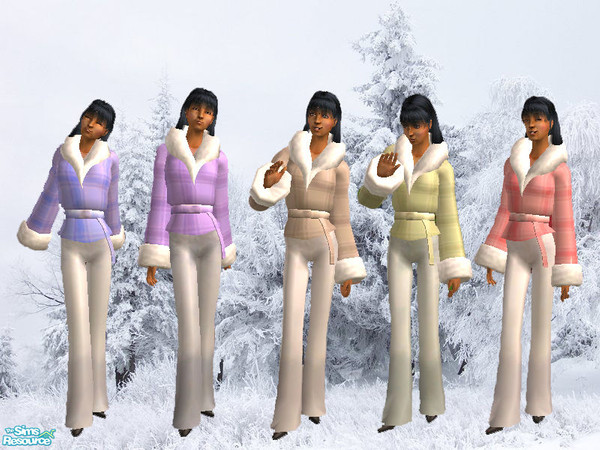 Sims 2 — Tranquility Set 2 by Saffronzoe — Have fun in the snow with these fantastic warm coats. Your Sim's will look and