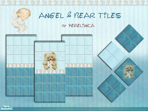 Sims 2 — ANGEL & BEAR tiles set by perelinka — ANGEL & BEAR TILES SET