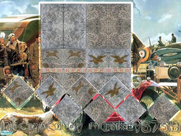 Sims 2 — Brick F&W Set2 by monkey6758 — 8 floors & 8 walls