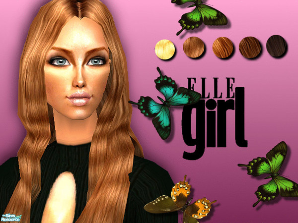Sims 2 — ELLE-GIRL by ayabaka123 — very cute and modern hair style with 5 fresh soft colors inspired by the women in the