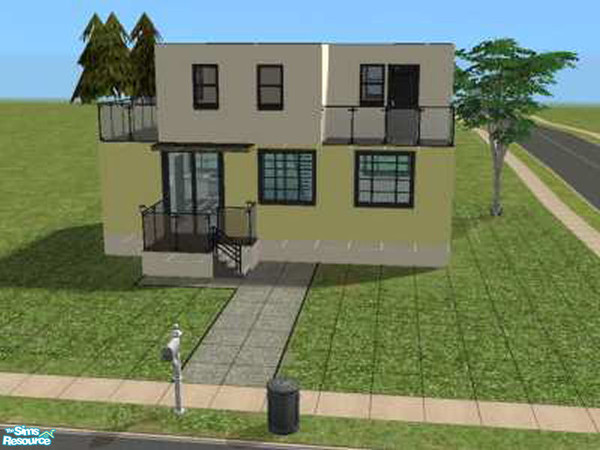 Sims 2 — Modern Starter by shimifeles — Modern starter home, with just the basics: fitted kitchen, toilet, shower. Your