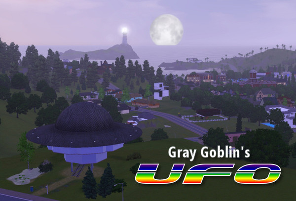 Sims 3 — Gray Goblin's UFO by graygoblin — What would you do if one day an alien spaceship landed in the middle of your