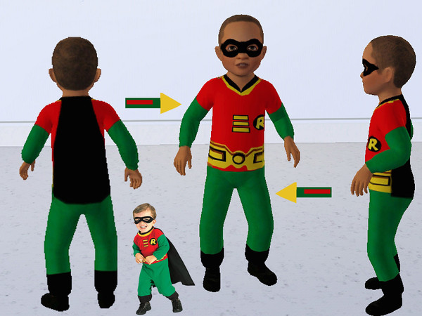 Sims 3 — punie_mpbody_002 by punie — Toddler robin mask is from siwaki at tsr