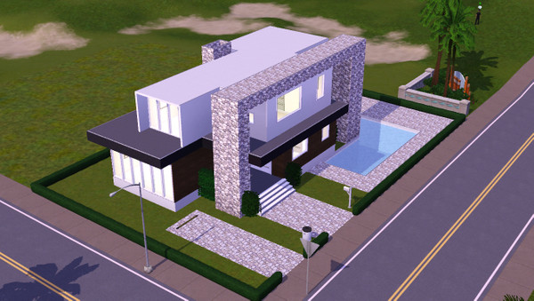 Sims 3 — Modern House with Texture by DNeveZ — 