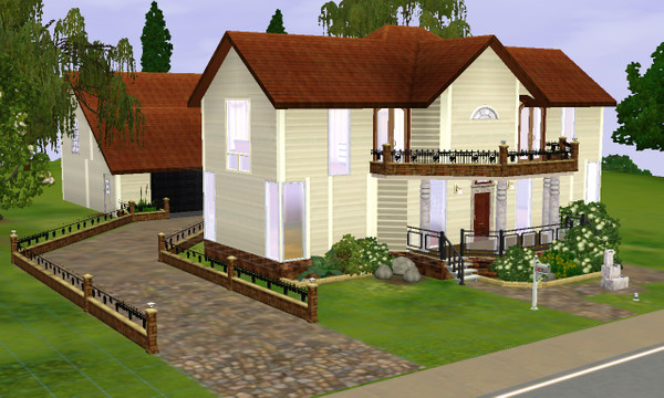 Sims 3 — Small Mansion by kikomachi — This would be my first house created in Sims 3. Hope you like it.
