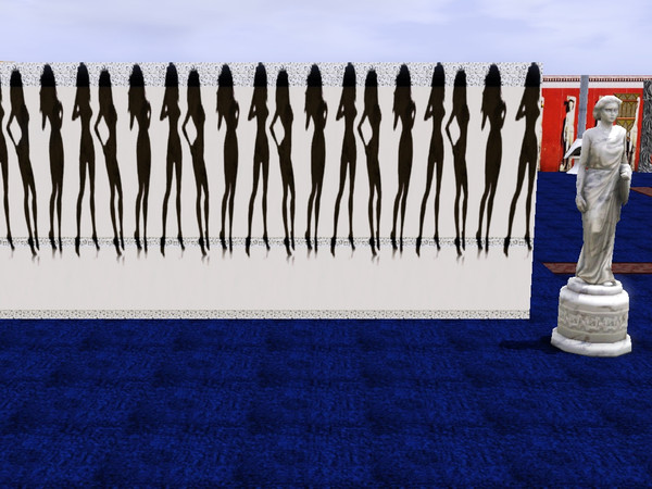 Sims 3 — Wall_ three_silhouette by Nikitaneuman — Three Silhouettes Girls Dancer No Worrys,that Ladies on Wall,the Shadow