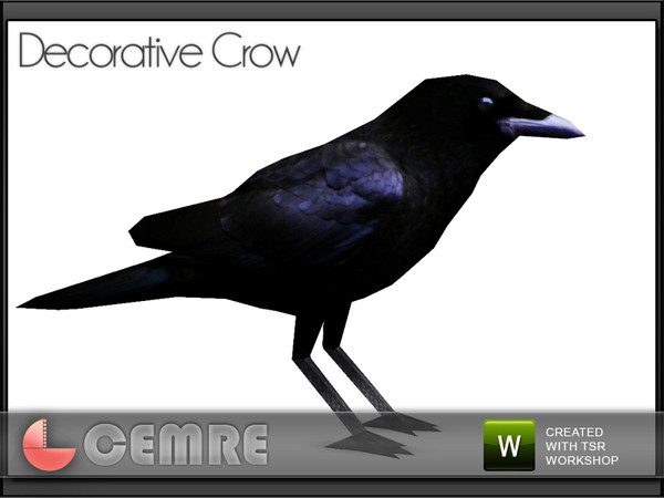 Sims 3 — Halloween Decorations - Decorative Crow by cemre — Halloween Decorations - Decorative Crow by Cemre for