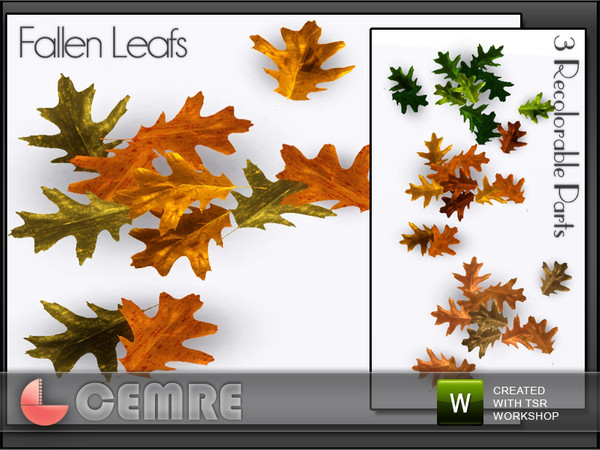 Sims 3 — Halloween Decorations - Fallen Leafs by cemre — Halloween Decorations - Fallen Leafs by Cemre for