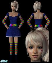 Sims 2 — Rainbow Bright Dress/Costume by sinful_aussie — A cute halloween dress for your sims. Based on the Rainbow