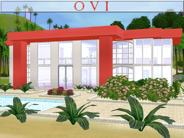 Sims 3 — O V I by lilliebou — Hi! Here are some details about this house: First floor: -Interior pool -Two bathrooms -One