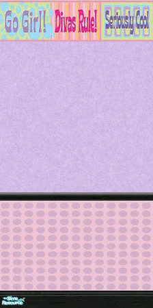 Sims 2 — lmc Go Girl Wallpaper Set - 3 by lmc69101 — Wallpaper 4 of 4 in my \"Go Girl\" set done in purple. Has