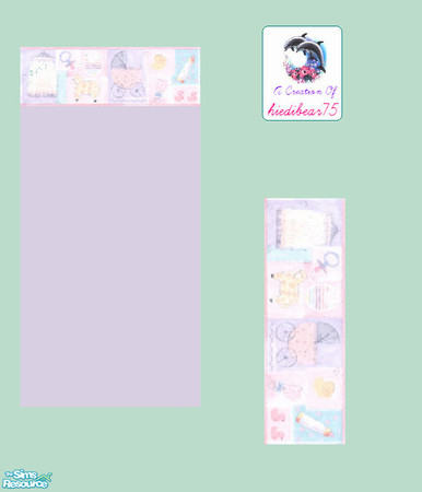 Sims 2 — Patchwork Nursery #1 Pink Border - Patchwork Nursery #1 Pi1purple Hb75 by hiedibear75 — Soft as a lil lamb,