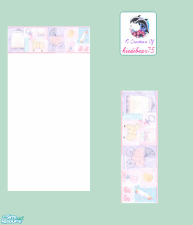 Sims 2 — Patchwork Nursery #1 Pink Border - Patchwork Nursery #1 Pi1white Hb75 by hiedibear75 — Soft as a lil lamb, sweet