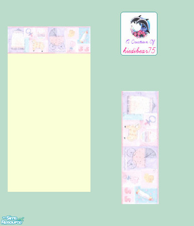 Sims 2 — Patchwork Nursery #1 Pink Border - Patchwork Nursery #1 Pi1yellow Hb75 by hiedibear75 — Soft as a lil lamb,