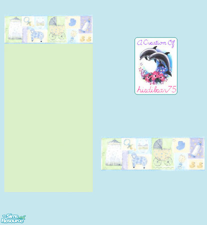 Sims 2 — Patchwork Nursery #1 BlueBorder - Patchwork Nursery #1 B1green Hb75 by hiedibear75 — Soft as a lil lamb, sweet