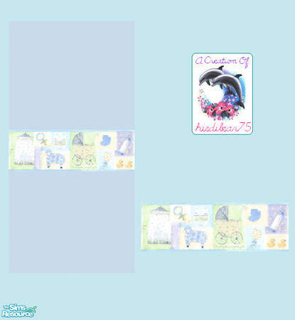 Sims 2 — Patchwork Nursery #1 BlueBorder - Patchwork Nursery #1 B2blue Hb75 by hiedibear75 — Soft as a lil lamb, sweet as
