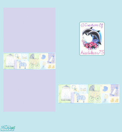 Sims 2 — Patchwork Nursery #1 BlueBorder - Patchwork Nursery #1 B2purple Hb75 by hiedibear75 — Soft as a lil lamb, sweet