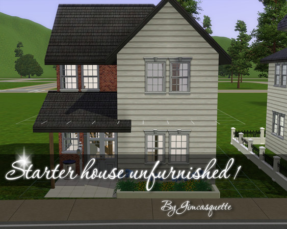 Sims 3 — Starter Unfurnished 1 by gimcasquette — This is a small house for a young couple. It contains a staircase L. It