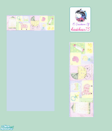 Sims 2 — Patchwork Nursery #1 PurpleBorder - Patchwork Nursery #1 Pu1blue Hb75 by hiedibear75 — Soft as a lil lamb, sweet