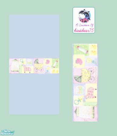 Sims 2 — Patchwork Nursery #1 PurpleBorder - Patchwork Nursery #1 Pu2blue Hb75 by hiedibear75 — Soft as a lil lamb, sweet