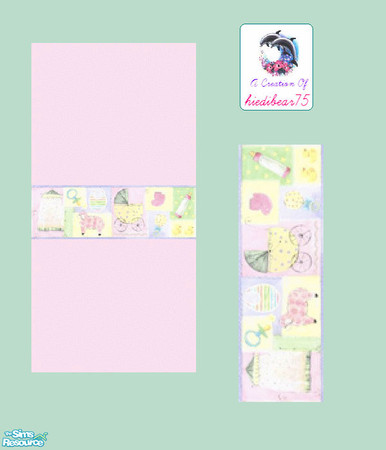 Sims 2 — Patchwork Nursery #1 PurpleBorder - Patchwork Nursery #1 Pu2pink Hb75 by hiedibear75 — Soft as a lil lamb, sweet