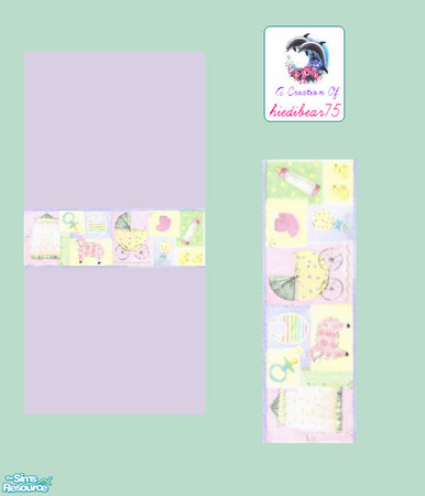 Sims 2 — Patchwork Nursery #1 PurpleBorder - Patchwork Nursery #1 Pu2purple Hb75 by hiedibear75 — Soft as a lil lamb,