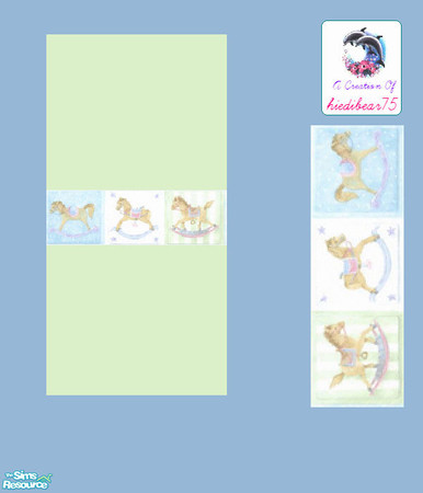 Sims 2 — Patchwork Nursery #2 HB75 - Patchwork Nursery #2 Greenb Hb75 by hiedibear75 — Soft as a lil lamb, sweet as