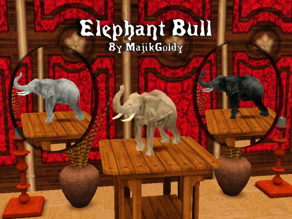 Sims 3 — MajikGoldys Elephant Bull Table scupture by MajikGoldy — MajikGoldys Elephant Bull Table scupture.....Come see