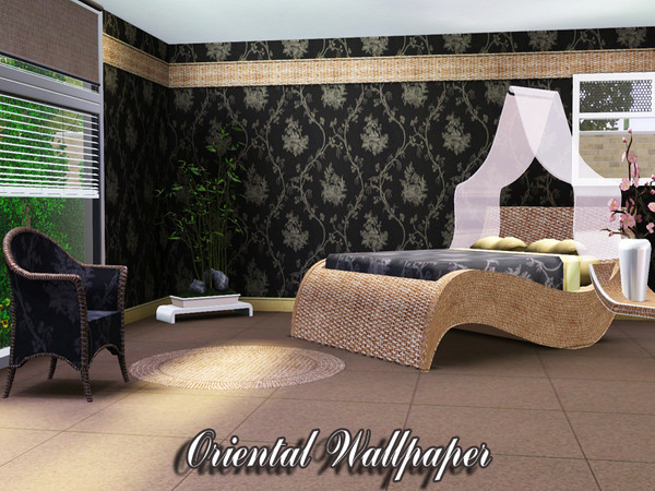 Sims 3 — Oriental Wallpaper by TSR Archive — By Pralinesims /under Theme