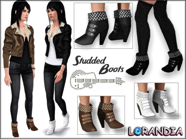 The Sims Resource - Studded Boots