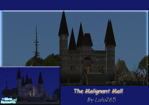 Sims 2 — The Malignant Mall by Lulu265 — October 2010 winner of the S2HBAA Monthly Build Contest. An old castle converted
