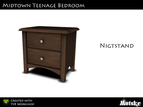 Sims 3 — Midtown Teenage Nightstand by Mutske — Made by Mutske@TSR. TSRAA.