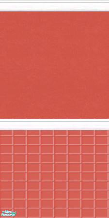 Sims 2 — My Maxis Tiles Match! Recolours by Simpleton - Red Pepper Half Tile Wall 1 by Miss_Simpleton — Well I just got